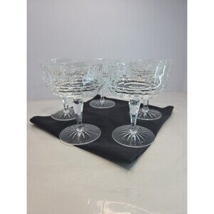 Vintage Galway Irish Crystal Sherbet/Champagne "Old Galway" Hand Blown & Cut EUC